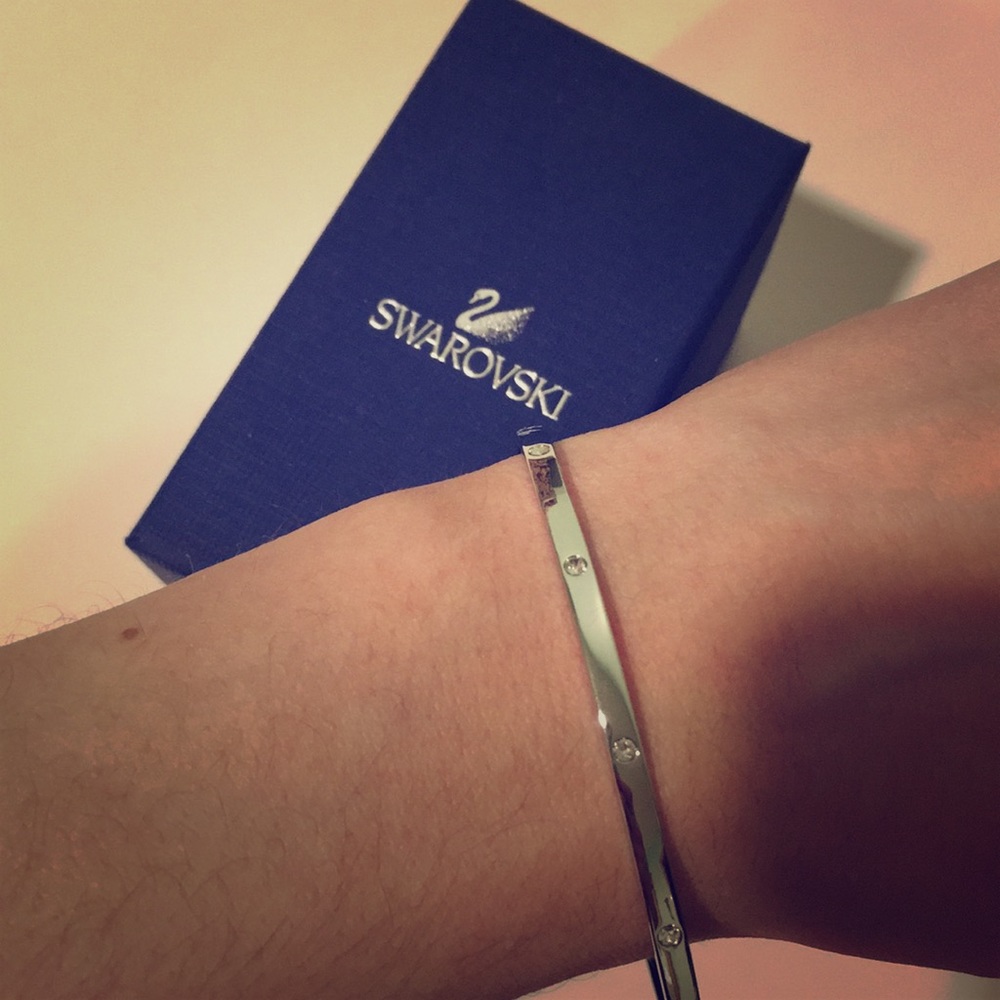 Swarovski sterling silver bangle